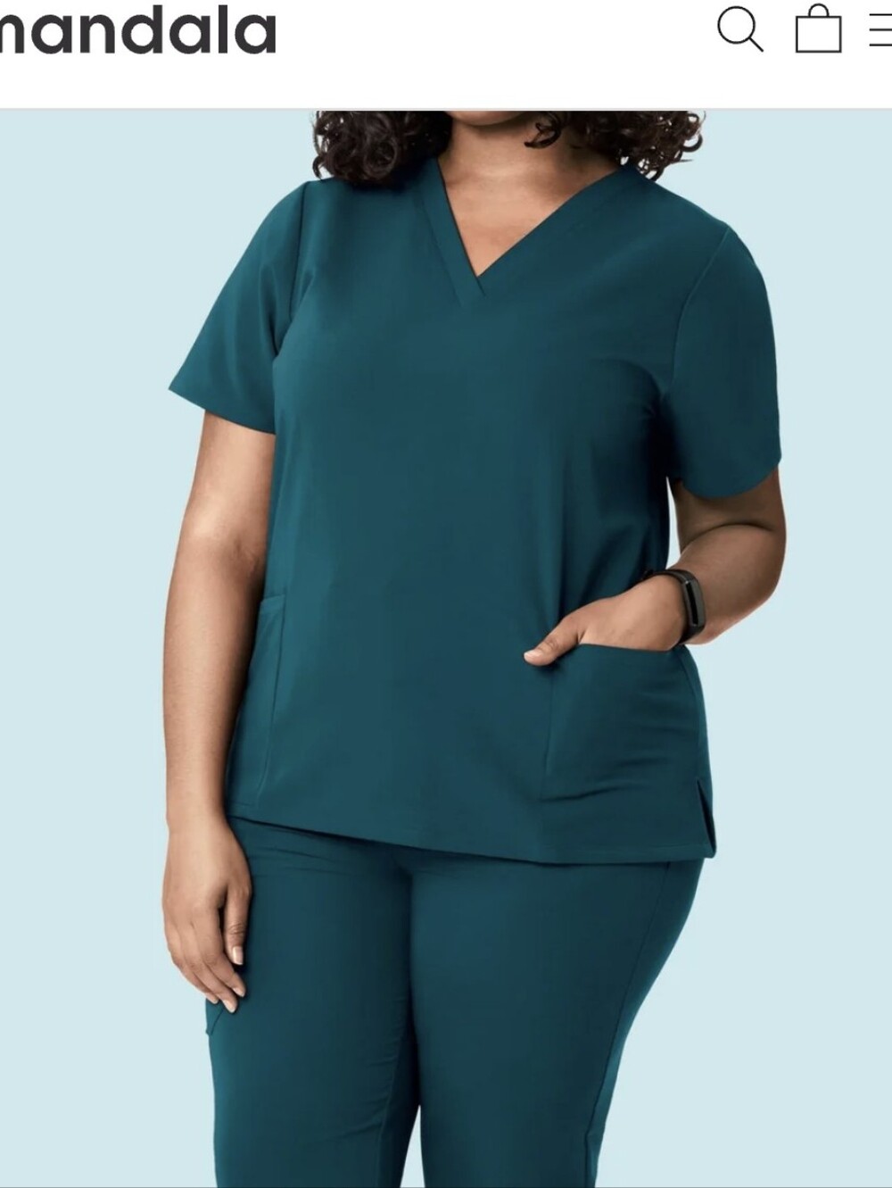 Mandala Green Jogger Scrub Set Sz.XL
